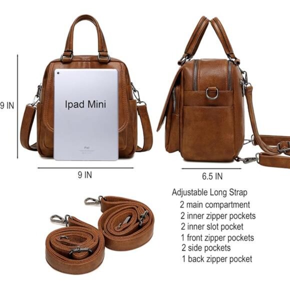 Small Backpack Purse for Women Fashion Daily Use Purses Back Pack Travel - Picture 2 of 7